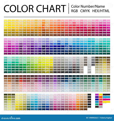 RGB Color Codes Chart .